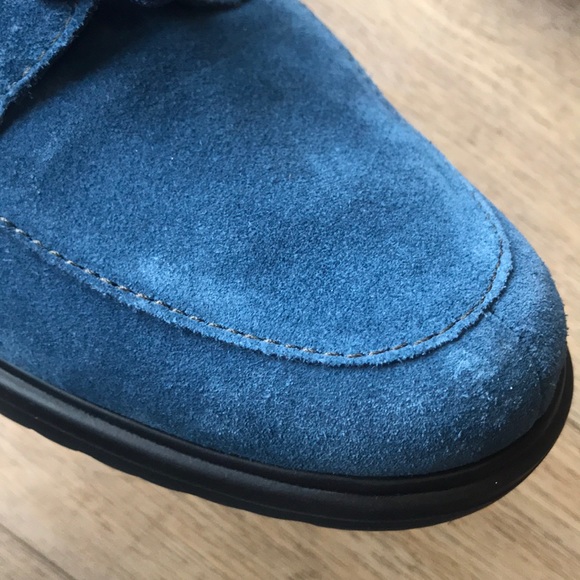 Munro Blue Suede Oxfords - Picture 7 of 8